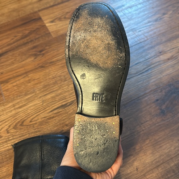 Frye Portia Harness Short Leather Black Boots - Women’s 7 1/2 - 71367 - Picture 14 of 16